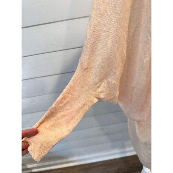 Eileen Fisher Pastel Orange Slub Merino Wool Blend Cardigan Small - Picture 6 of 7